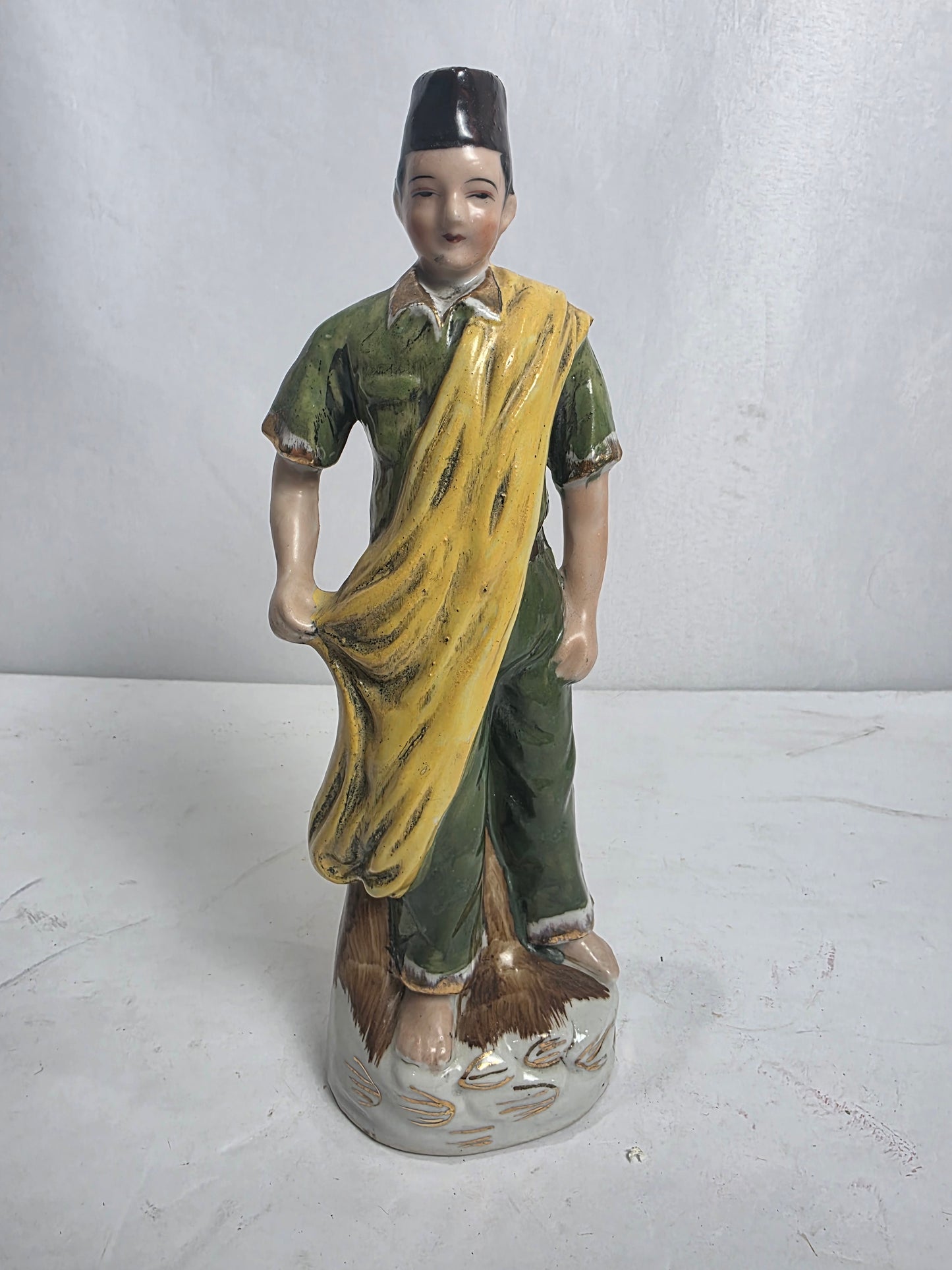 Vtg. Japanese Hand-painted Man Figurine