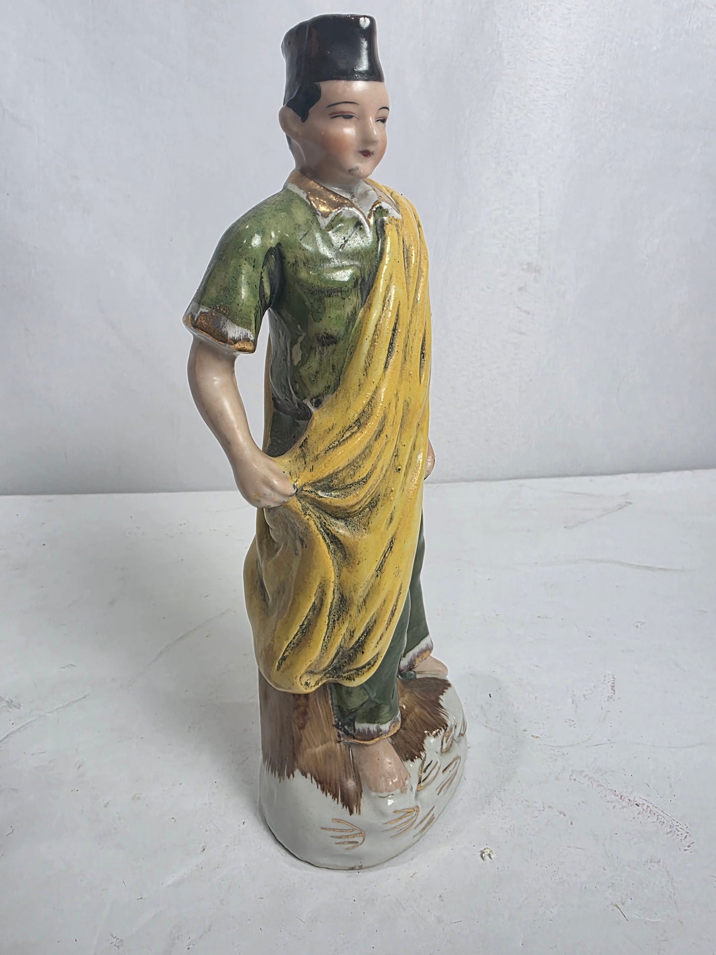Vtg. Japanese Hand-painted Man Figurine