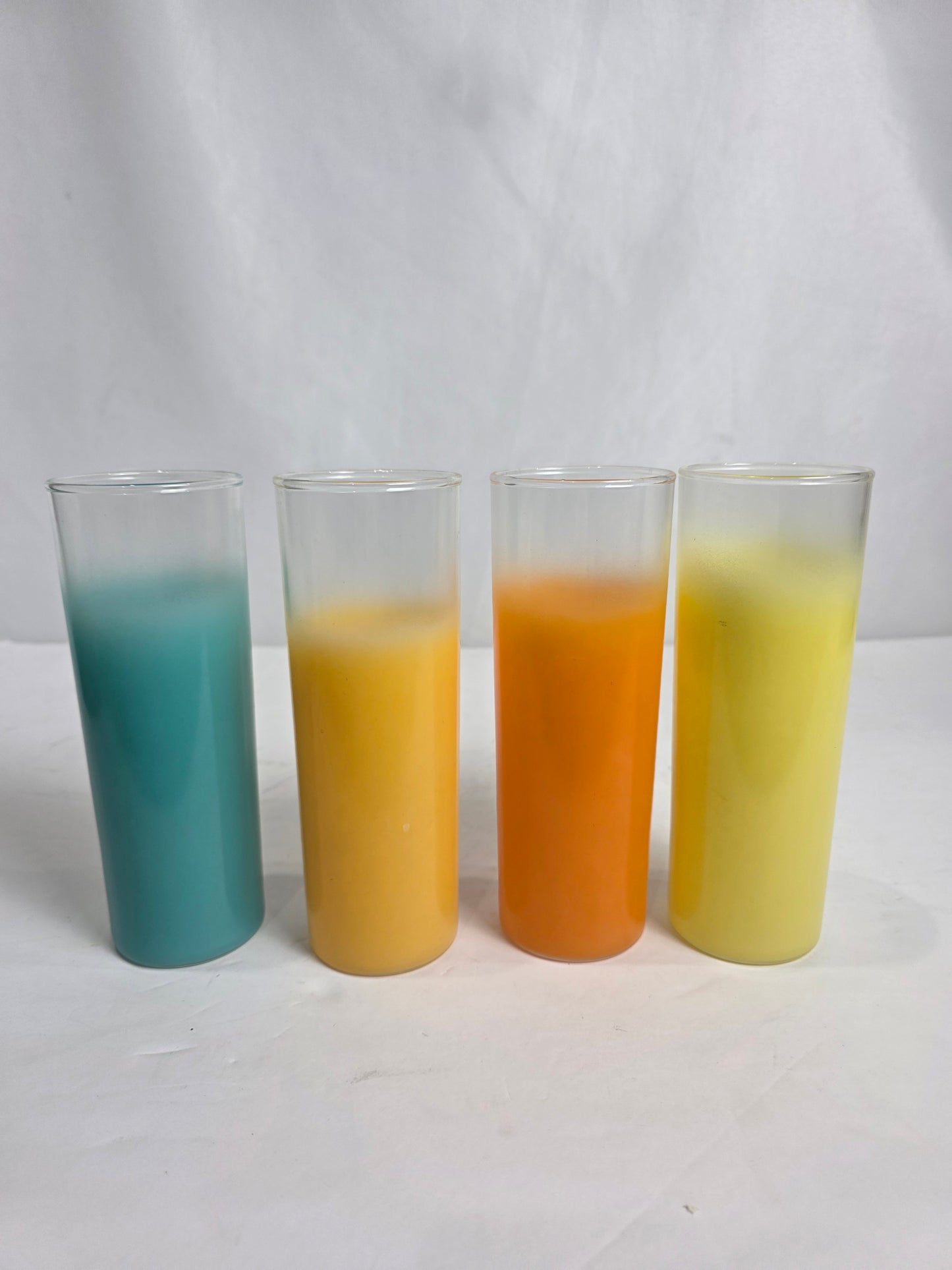 Set of 4 Vtg. MCM Blendo Frosted Tumblers