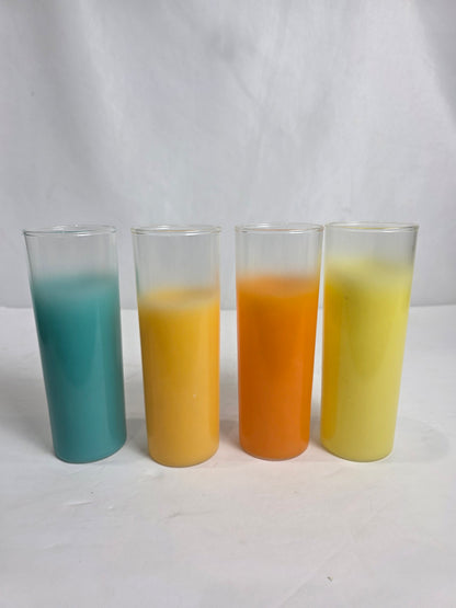 Set of 4 Vtg. MCM Blendo Frosted Tumblers
