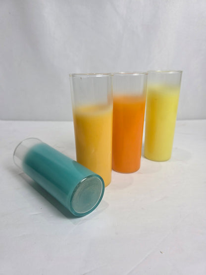 Set of 4 Vtg. MCM Blendo Frosted Tumblers
