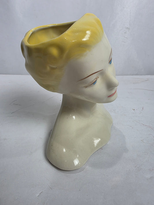 Vtg. Horton Lady Head Vase