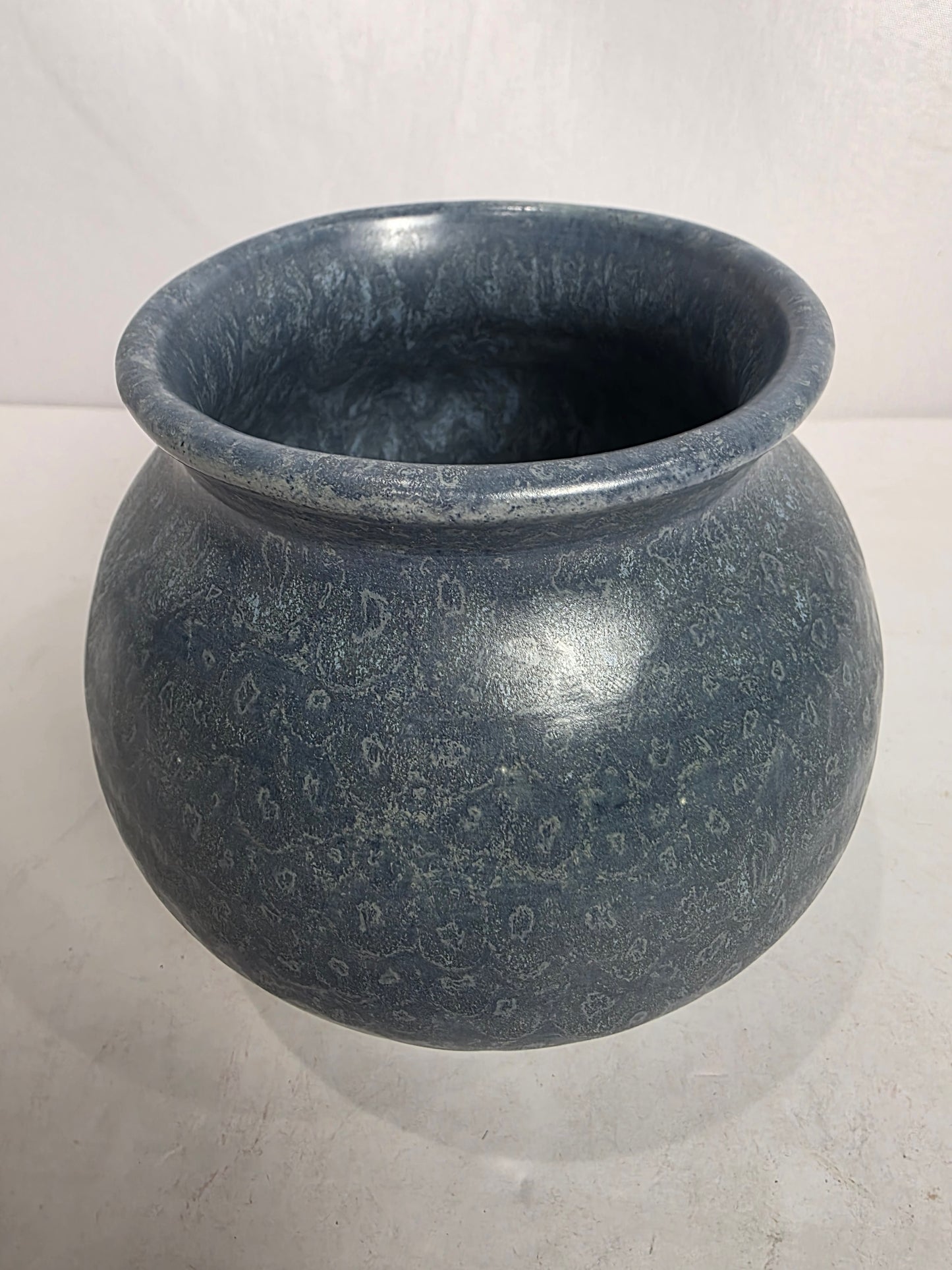 Vtg. Slate Blue Pottery Vase