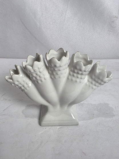 Vtg. Mid-Century Ceramic Five-Finger Vase
