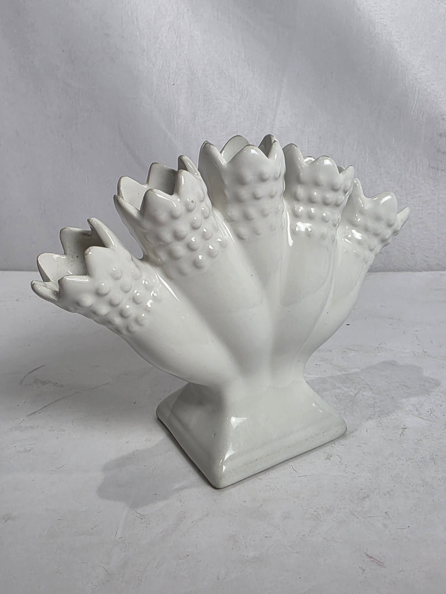 Vtg. Mid-Century Ceramic Five-Finger Vase