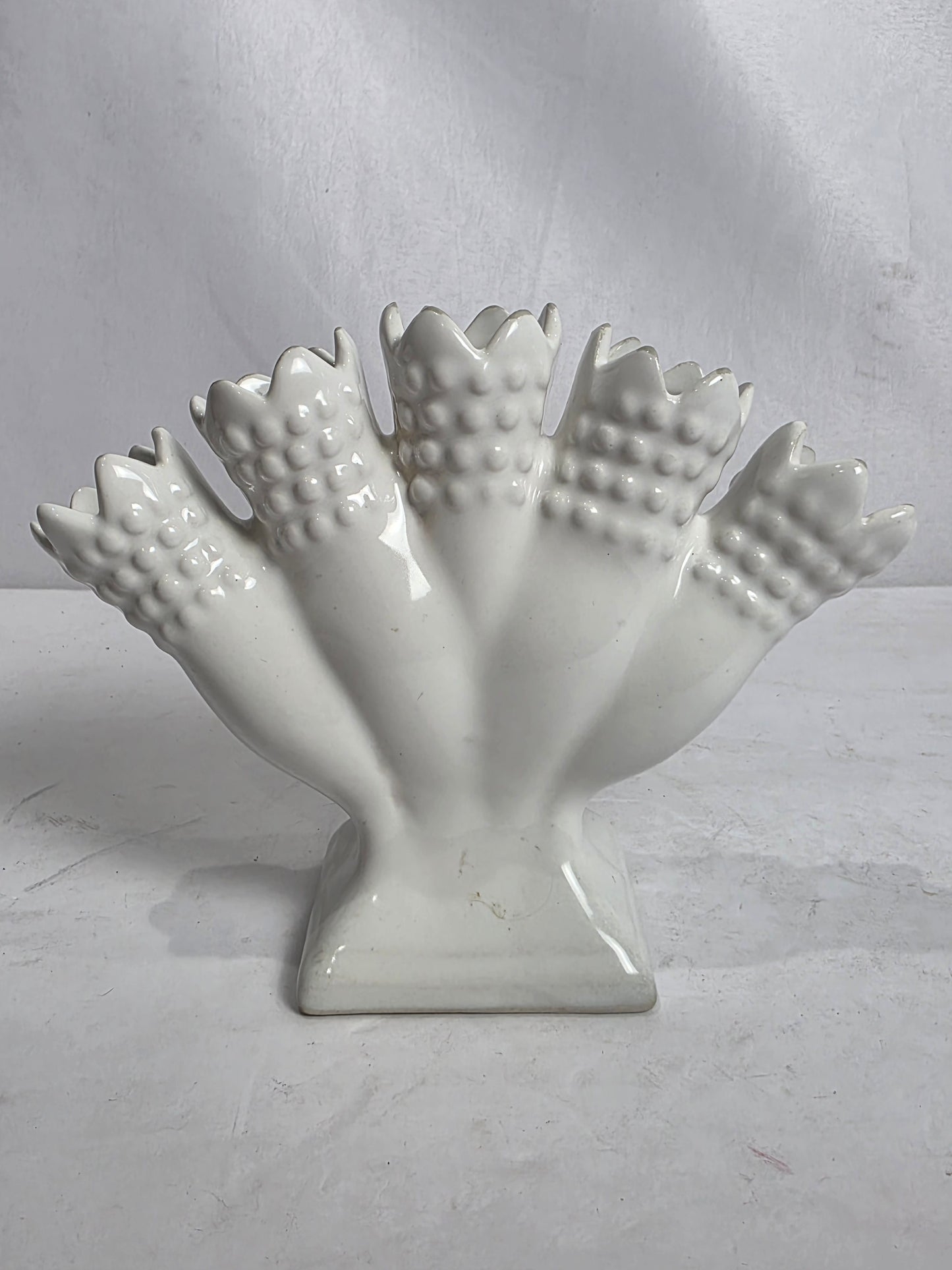 Vtg. Mid-Century Ceramic Five-Finger Vase