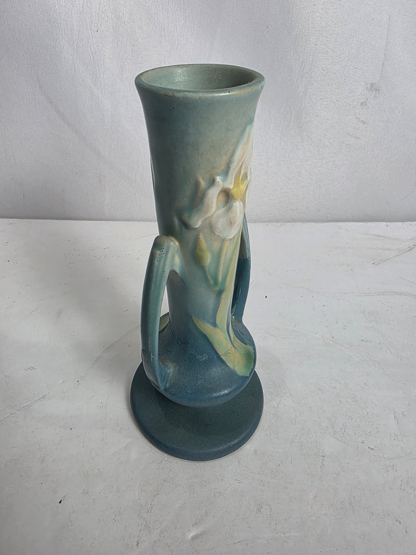 Vtg. Roseville Iris Vase AS IS