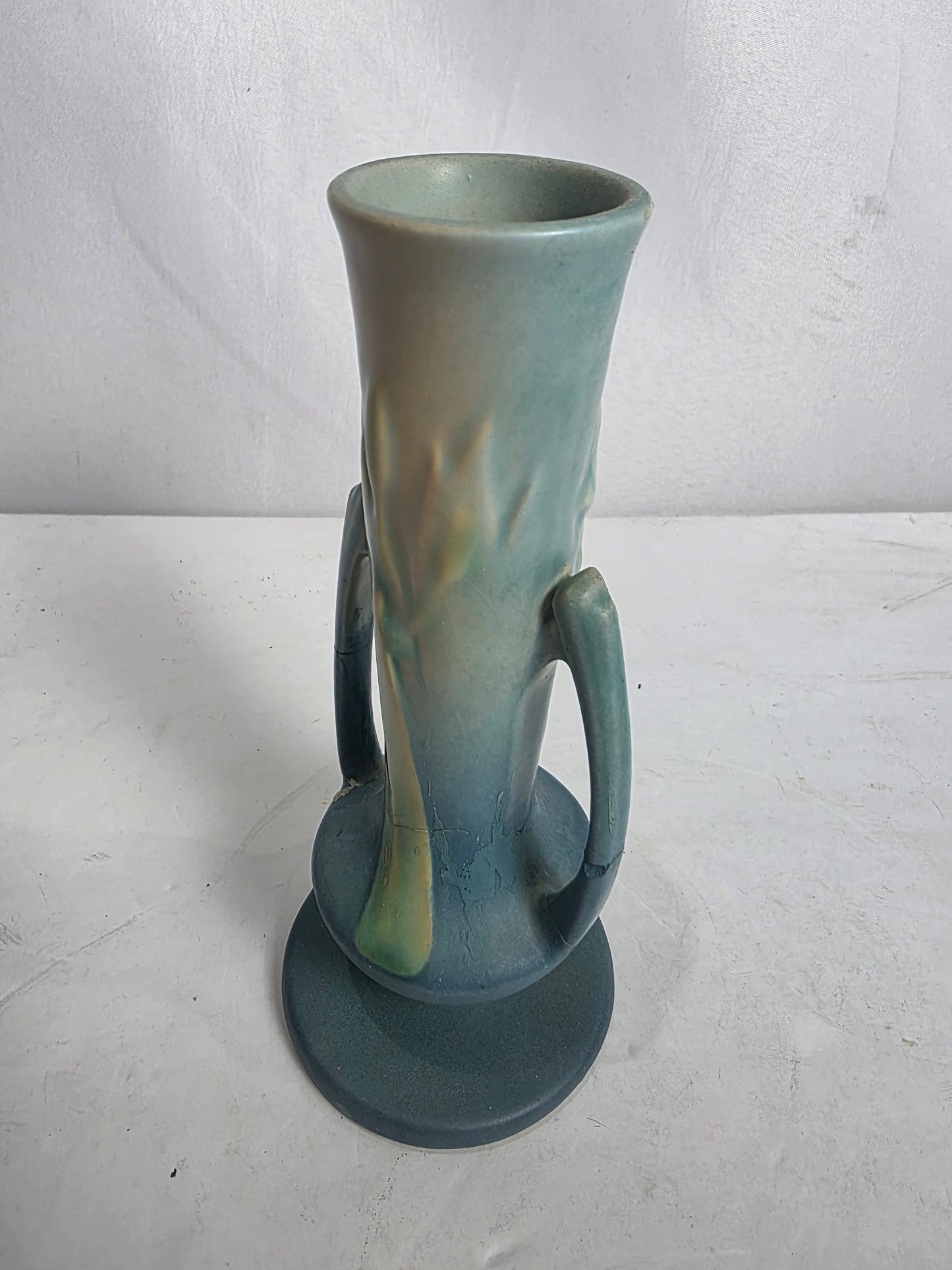 Vtg. Roseville Iris Vase AS IS