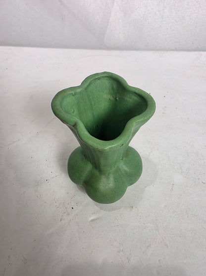 Vtg. Matte Green Bud Vase