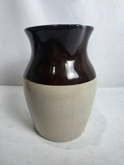 Vtg. Large Brown/Cream Pitcher