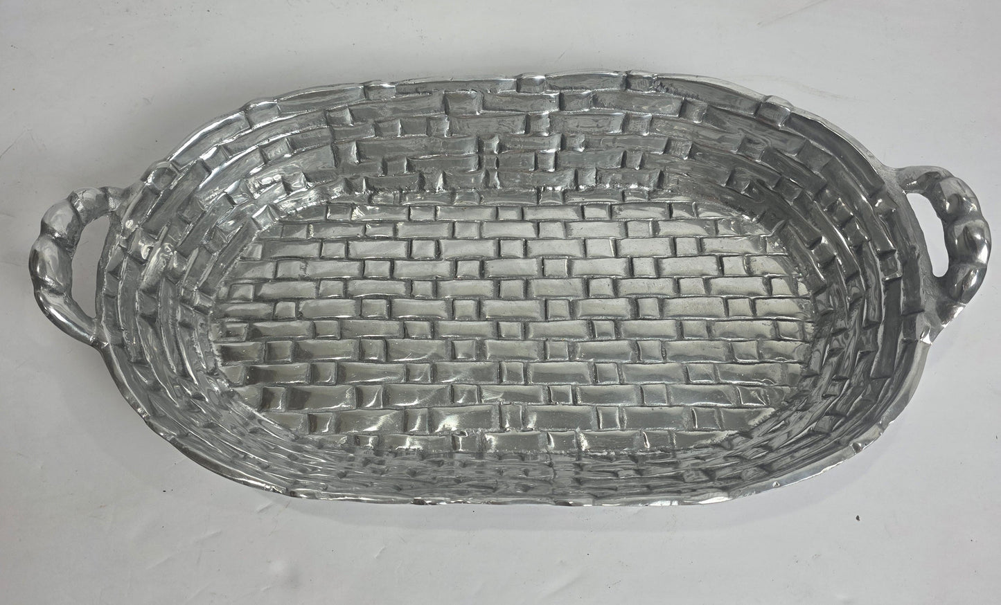 Vtg. Metal Basket Serving Tray