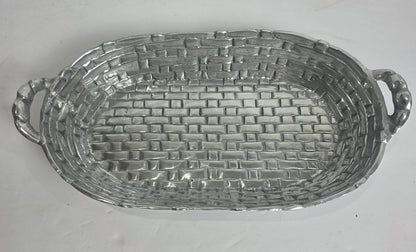 Vtg. Metal Basket Serving Tray