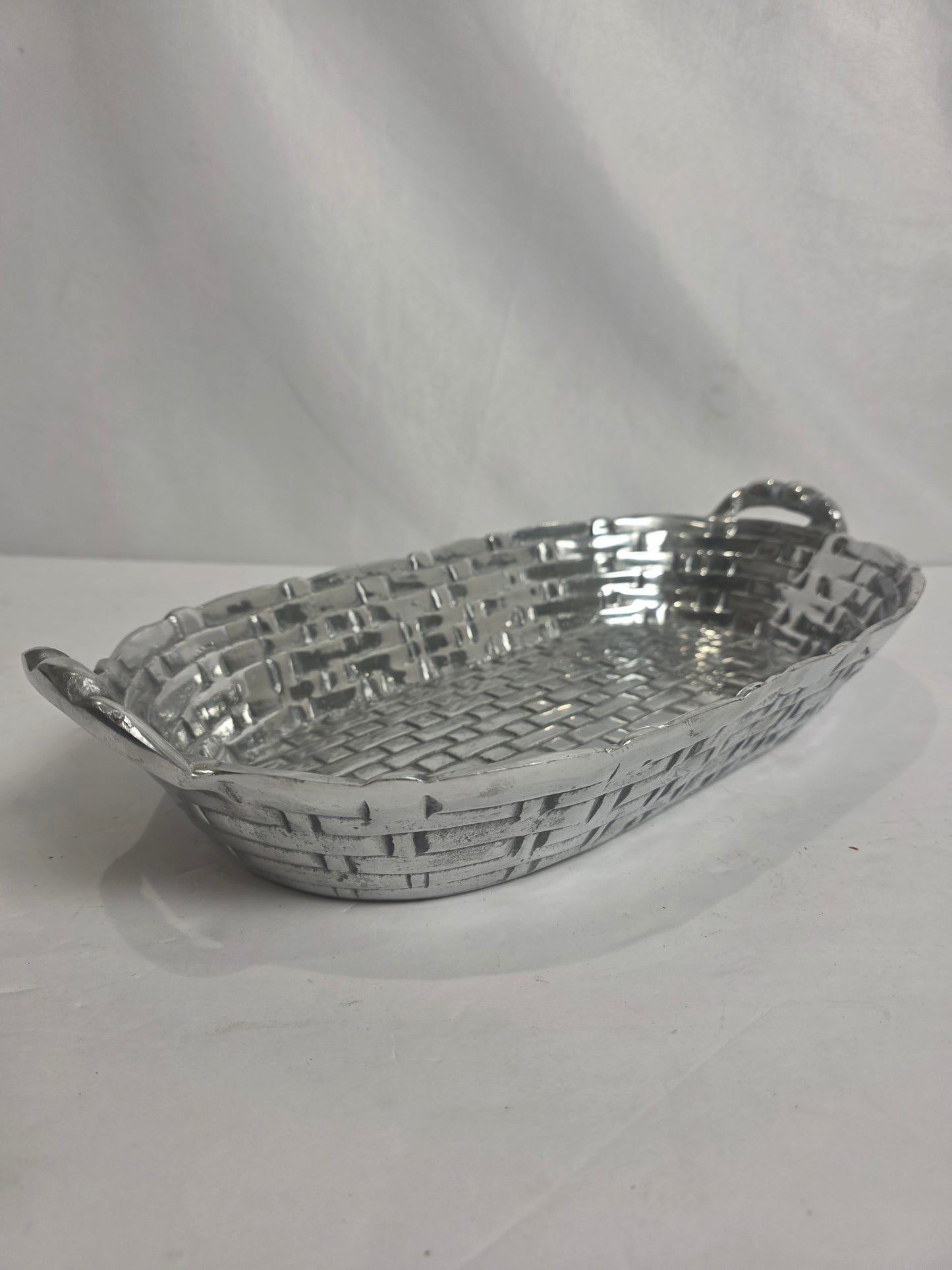 Vtg. Metal Basket Serving Tray