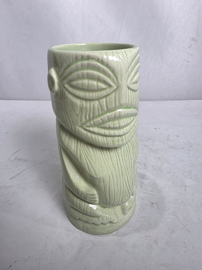 Vtg. Green Tiki Mug