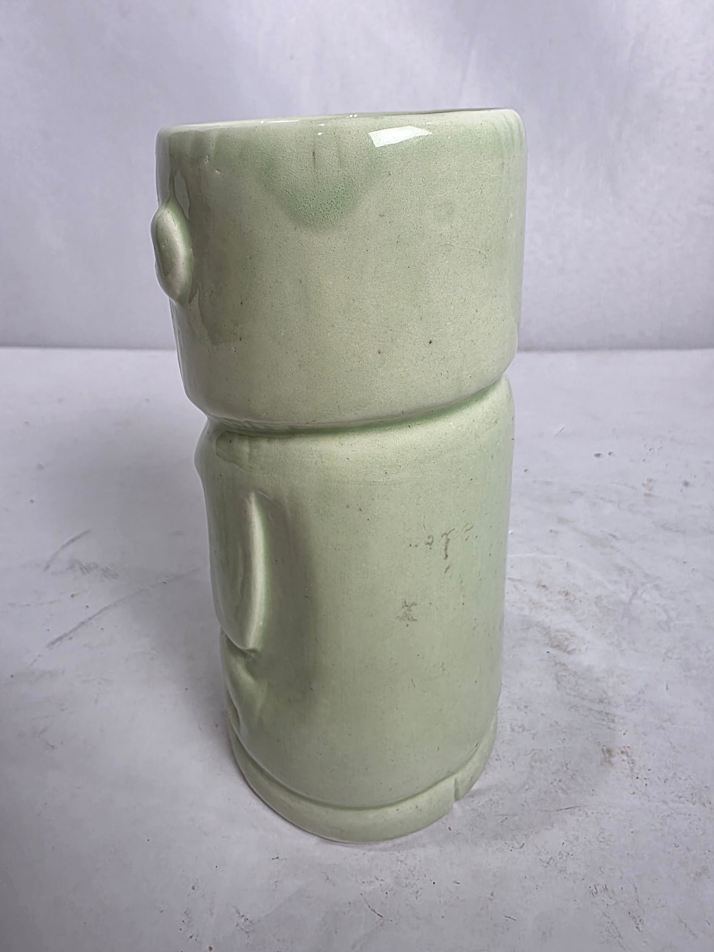 Vtg. Green Tiki Mug