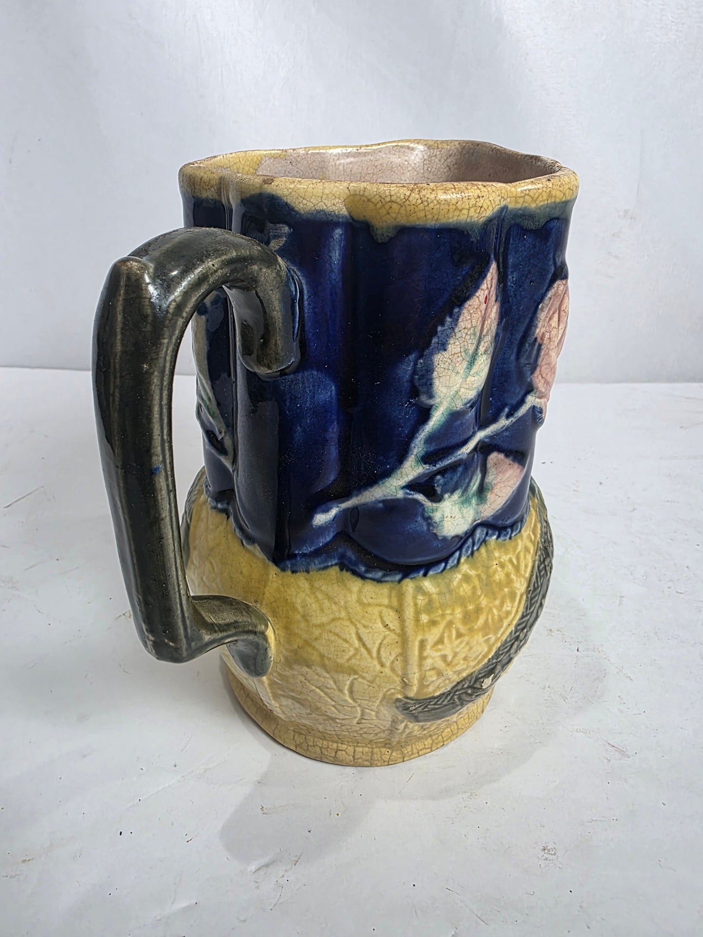 Antq. Victorian English Majolica Pitcher