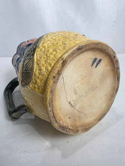 Antq. Victorian English Majolica Pitcher