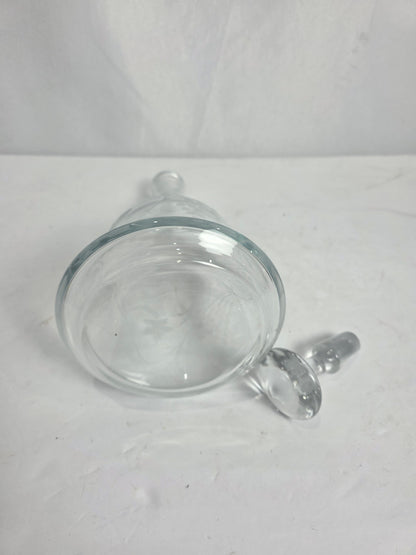 Vtg. Etched Glass Grape Decanter