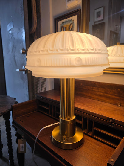 Bargeboard Original Brass Lamp with Art Deco Shade