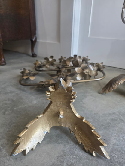 Vtg. Floral Candelabra Set (2)