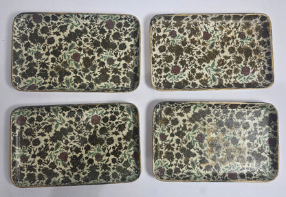 Vtg. Rose Floral Snack Tray