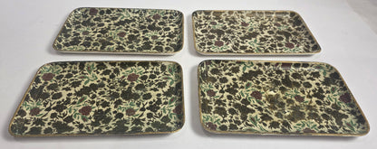 Vtg. Rose Floral Snack Tray