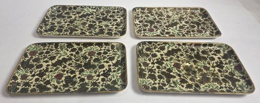 Vtg. Rose Floral Snack Tray