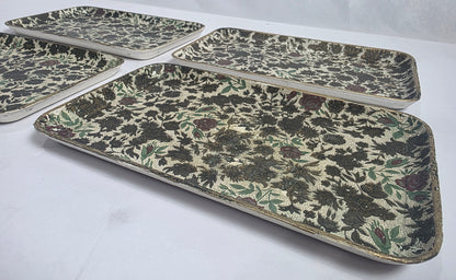 Vtg. Rose Floral Snack Tray