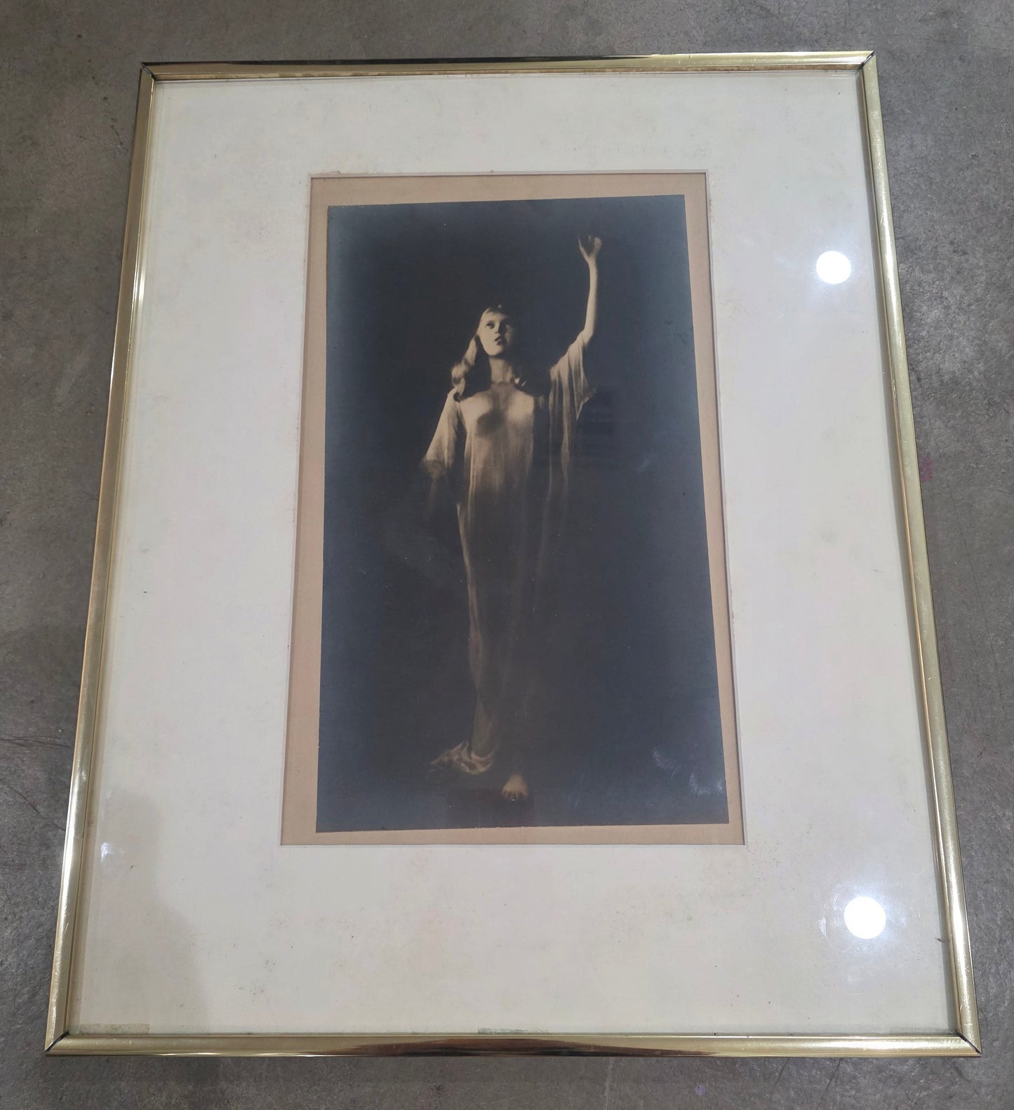 Vtg. Framed Classical Woman Photograph