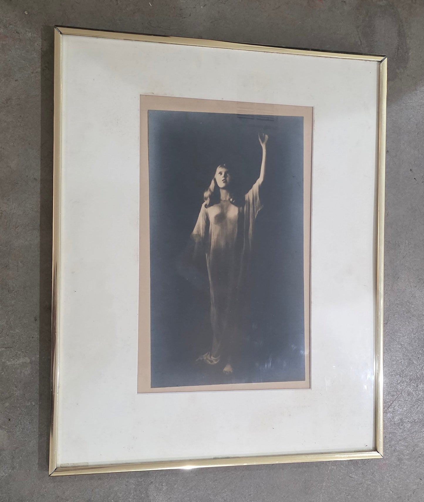 Vtg. Framed Classical Woman Photograph