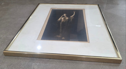 Vtg. Framed Classical Woman Photograph