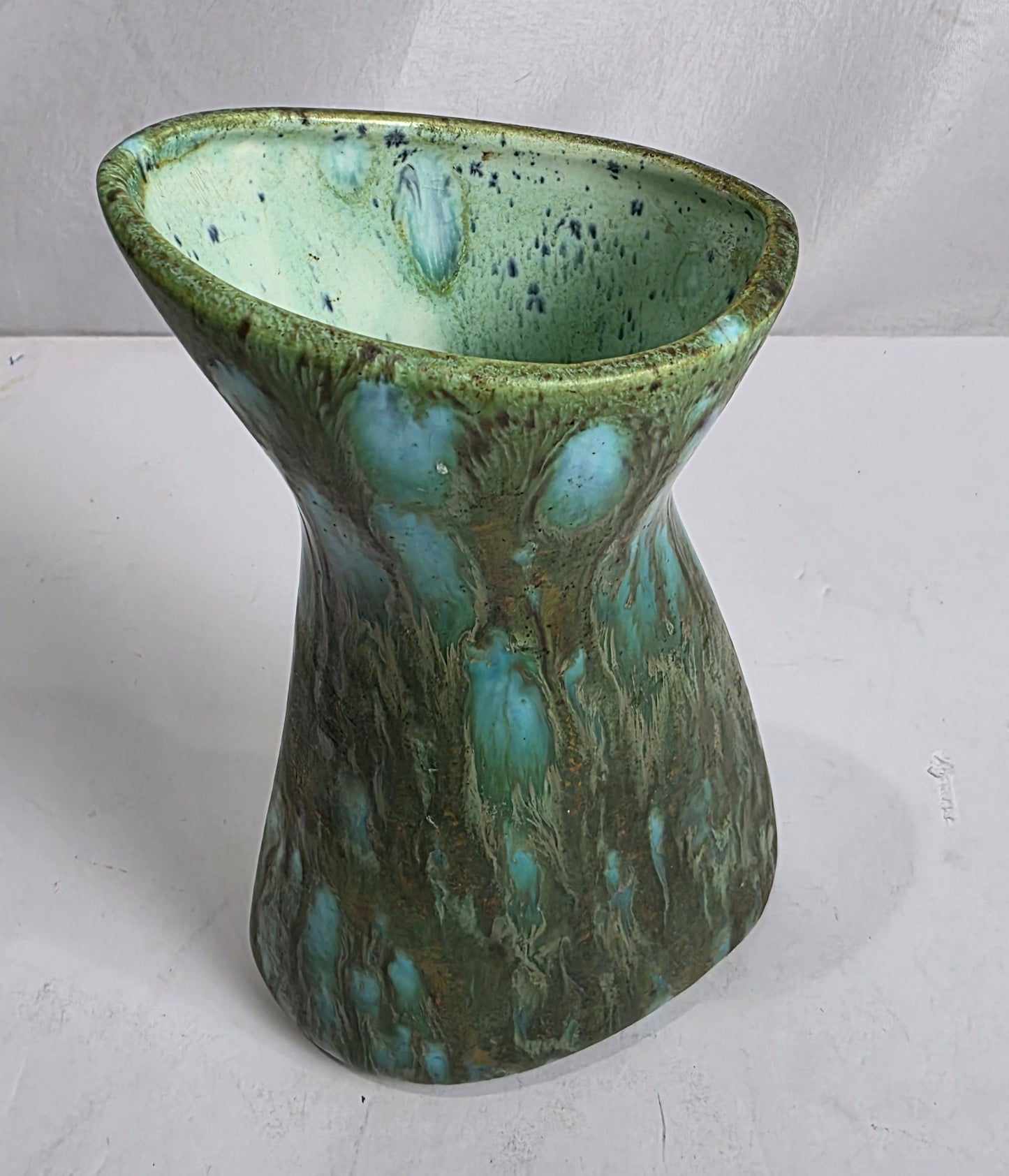 Vtg. MCM Fat Lava Ceramic Vase