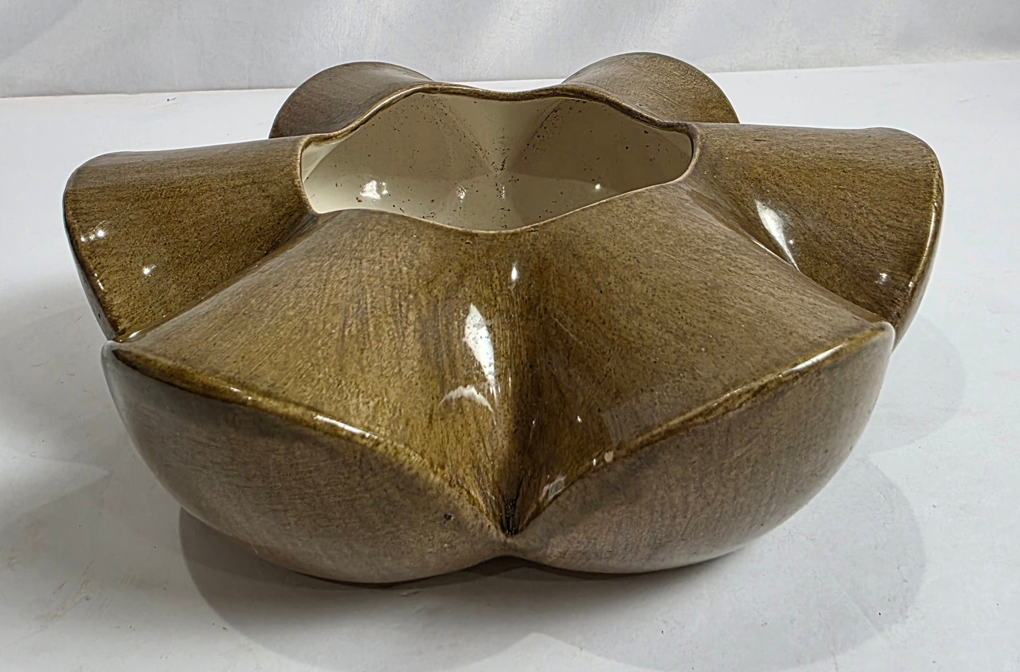 Vtg. MCM McNees Flower Bowl