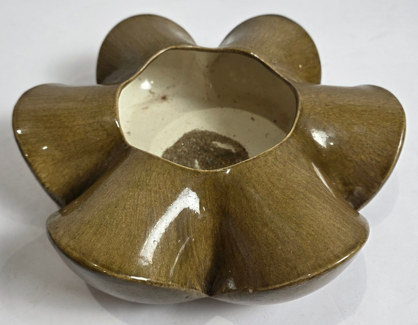 Vtg. MCM McNees Flower Bowl