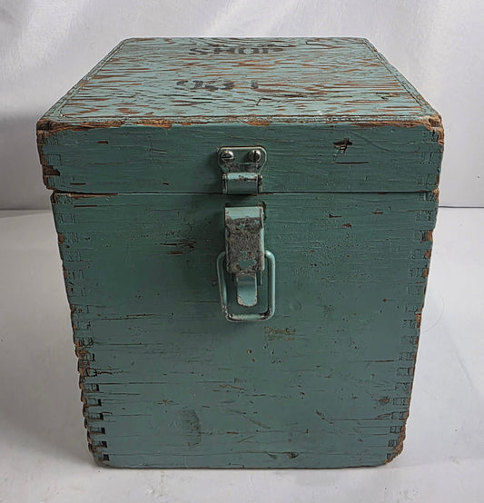 Vtg. Teal Storage Box