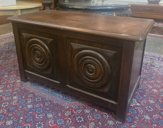 Vtg. Solid Wood Blanket Box