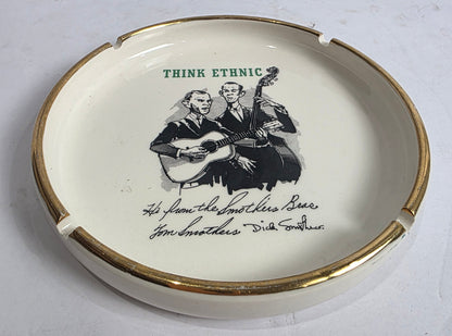 Vtg. "Think Ethnic" Smothers Brothers Ashtray