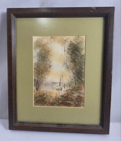 Vtg. Herman H. Ferrell Watercolor - Vertical