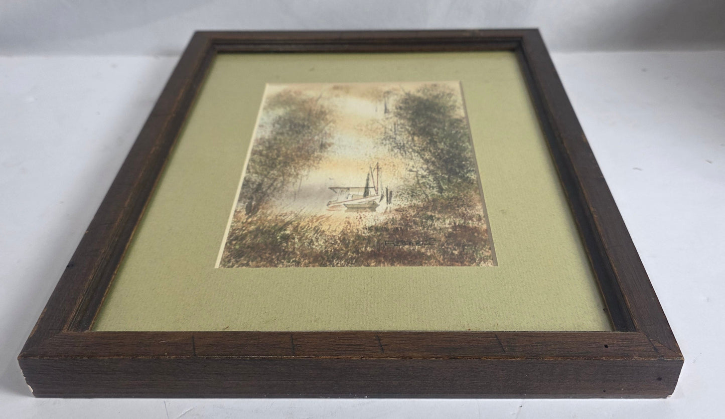 Vtg. Herman H. Ferrell Watercolor - Vertical