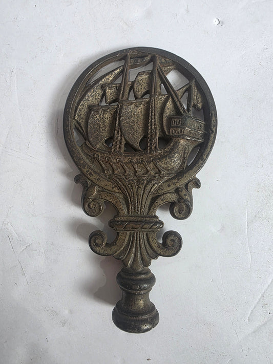 Vtg. Brass Ship Finial