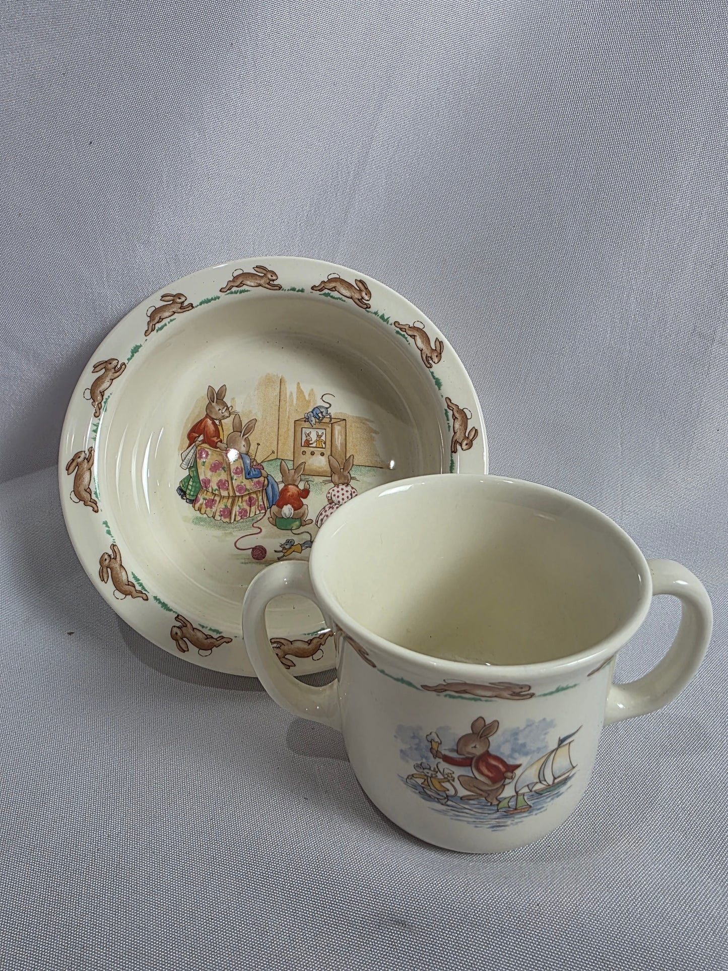 Royal Doulton Bunnykins Bowl/Cup Set (2) - CSAEH