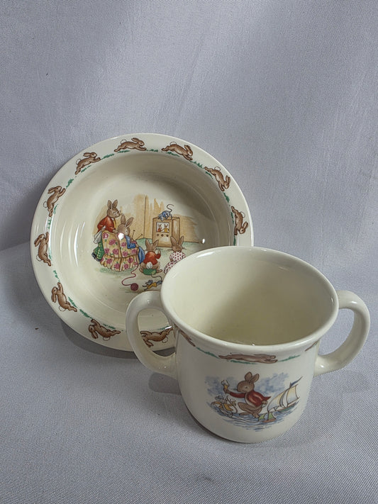 Royal Doulton Bunnykins Bowl/Cup Set (2) - CSAEH