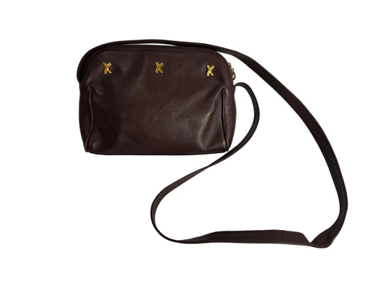 Paloma Picasso brown leather crossbody bag CSHW