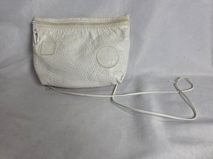 Vintage Carlos Falchi white leather Buffalo shoulder bag CSHW