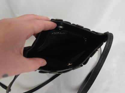 black leather Furla crossbody bag CSHW