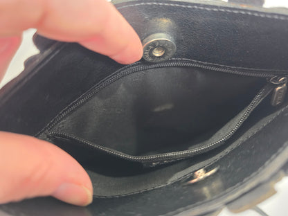 black leather Furla crossbody bag CSHW