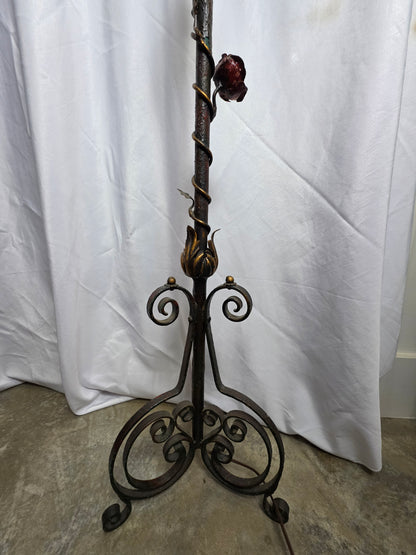 Victorian Belle Epoque Edison Chain Polychrome Floor Lamp CSHW