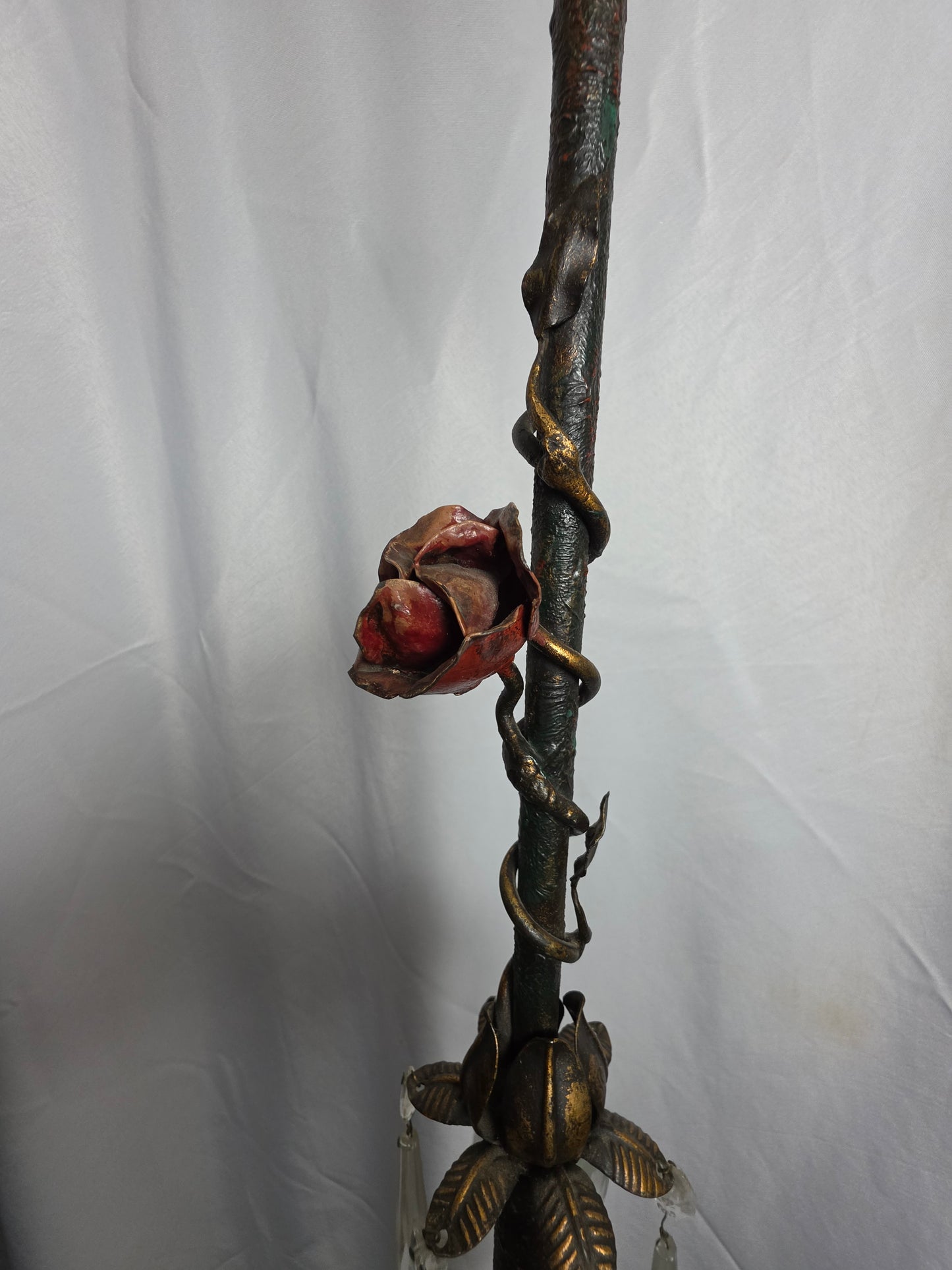 Victorian Belle Epoque Edison Chain Polychrome Floor Lamp CSHW