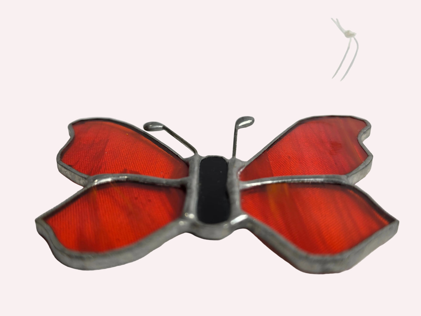 1960s Vintage Tiffany- Styled Stained-Glass Panel Featuring A Butterfly CSHW