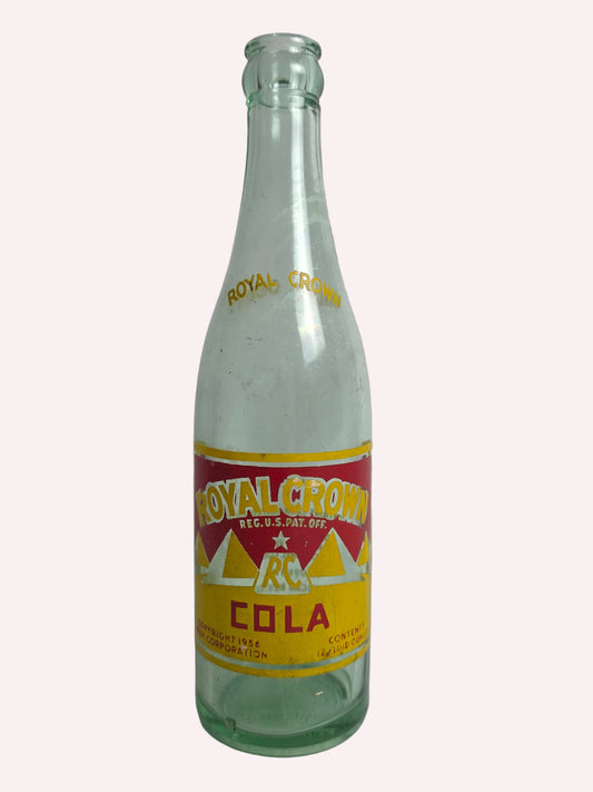 Vintage Royal Crown Cola Glass Bottle CSHW